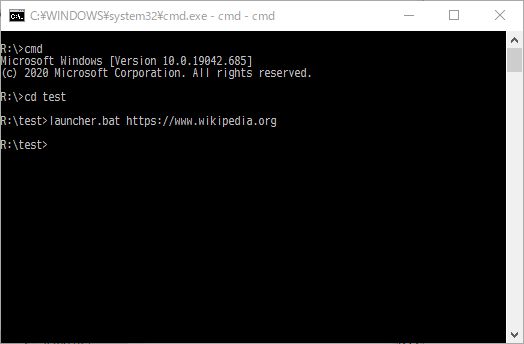 Open the page from the command line.