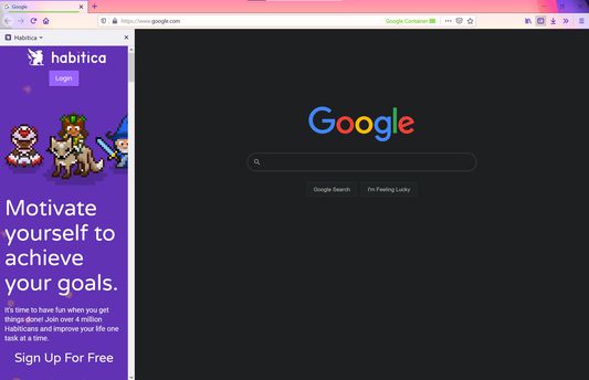 Habitica-Sidebar with https://www.google.com