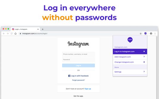 Log in everywhere without passwords