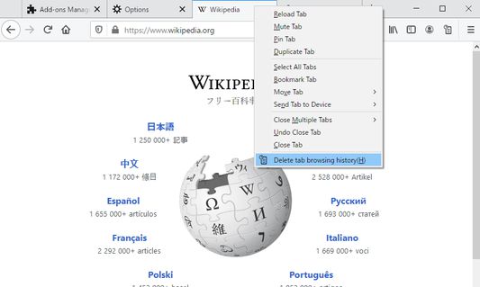 Context menu