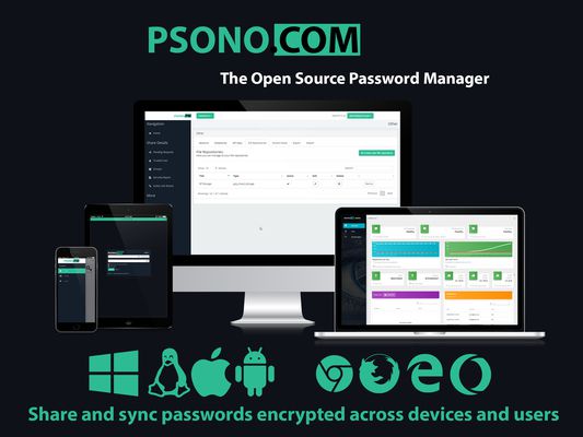 Share and sync passwords encrypted across devices and users