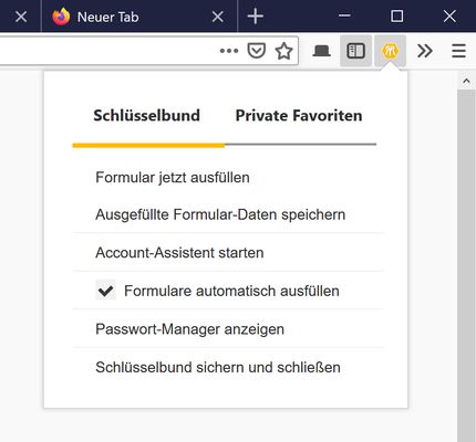 Steganos Passwort-Manager Add-on für Firefox
