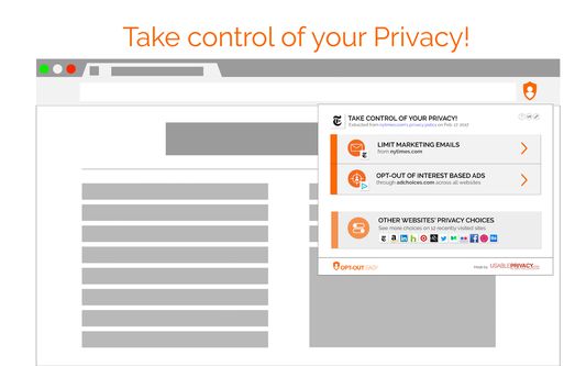 Clicking on the icon then opens the main panel, which tells you how you can take action.