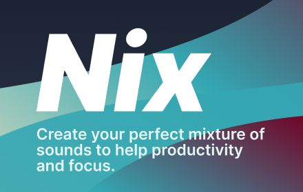 Promotional tile for "Nix - the simple noise mixer"