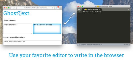 Use your favorite editor to write in the browser