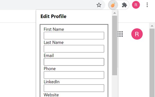 Create and save your profile to specify which fields to autofill and what to autofill with.