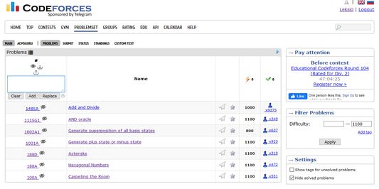 Uploading a list of hidden problems. There are cases to add or replace the current list.