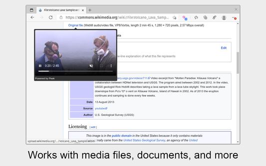 Works with media files, documents, and more
