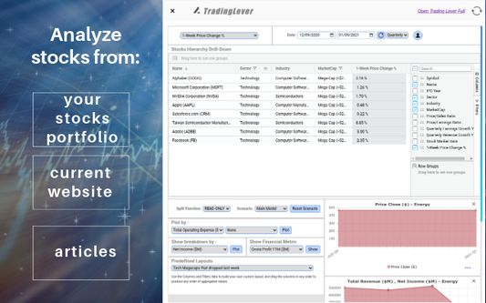 Analyze stocks from any website