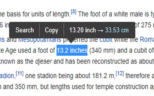 Measure units conversion