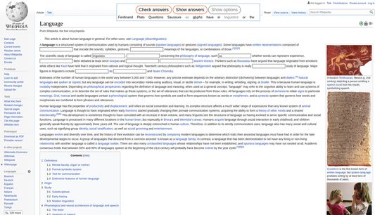 Making a language test out of Wikipedia.