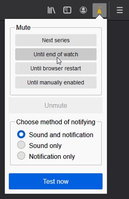 Extension settings