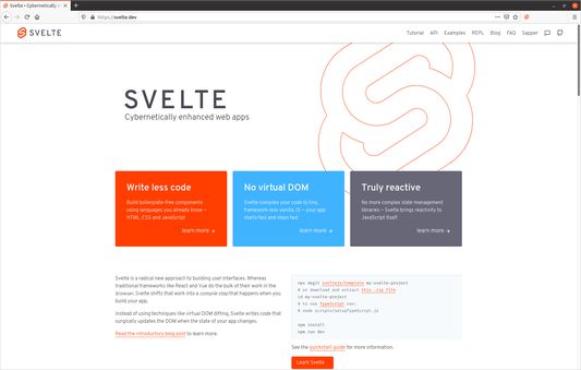 Svelte Detector being used on svelte.dev