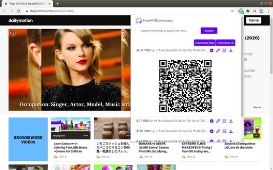 Scan QR code to grab video from your mobile phone