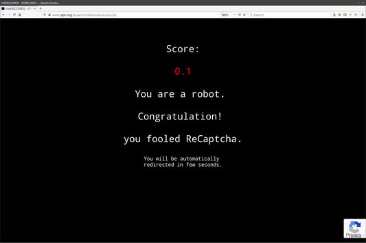 Are you a robot? Refuse To Be Human passes the bot test