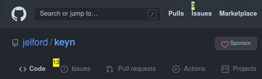 Keyn filtering links by typing