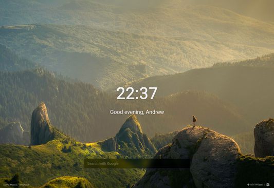 Beautiful Backgrounds: See a random curated background, or choose your own