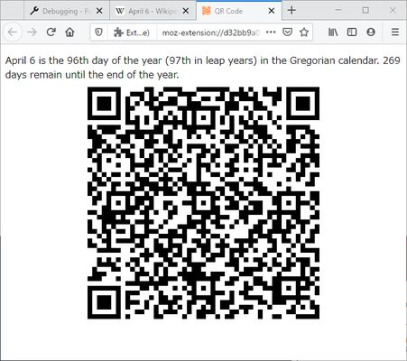 QR code can be generated from selected text or clipboard