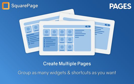 Create custom pages to organize your shortcuts and widgets