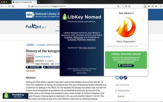 After installation, LibKey Nomad prompts you to select your subscribing institution.  After that, it simply automatically scans for scholarly content wherever you may roam.