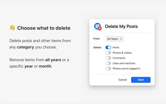 👋 Choose what to delete