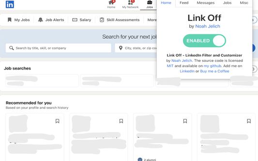 LinkOff browser extension