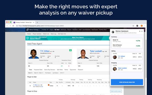 Make the right moves with expert analysis on any waiver pickup