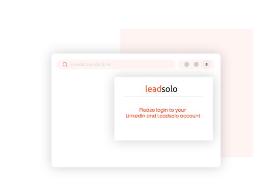 Once you download the extension, you need to login to your Leadsolo account and allow it to your LinkedIn account.