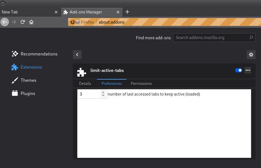 set max number of active tabs