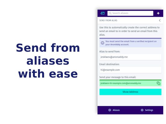 Easily send from your aliases