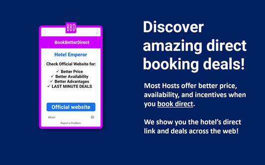 Easily discover direct booking hotel link and deals.