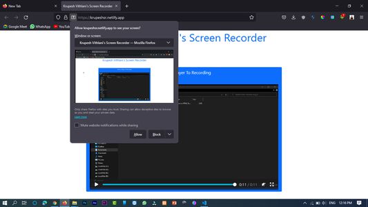 just click on Blue Bar and start Recording