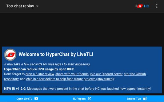 HyperChat, the Youtube chat optimizer