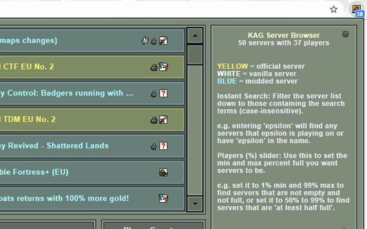 Server browser window