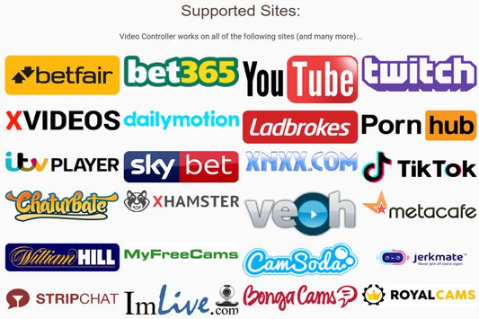 Many supported sites