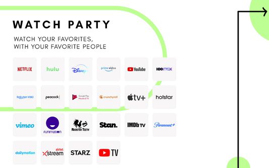 Supported streaming services