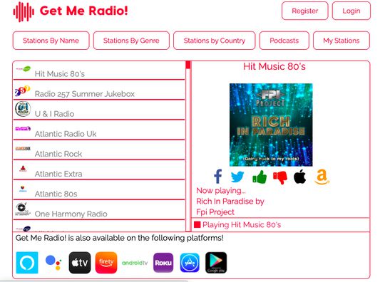 Get Me Radio! - A radio and podcast directory