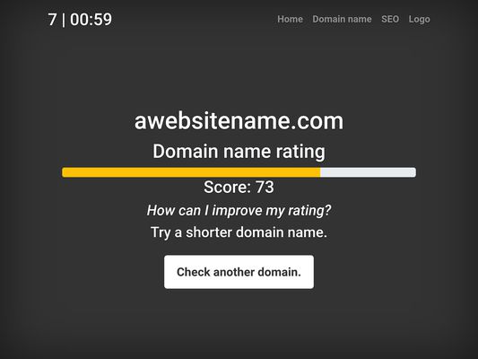 Page after pressing the addon button on awebsitename.com domain.
