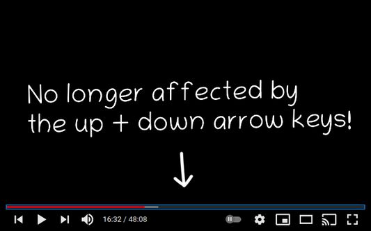 Trackbar will no longer be affected by the up and down arrows