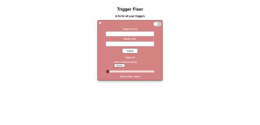 Light mode for the trigger fixer settings page