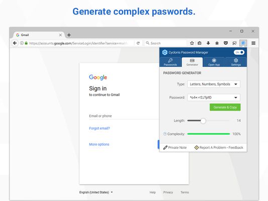 Generate complex passwords.