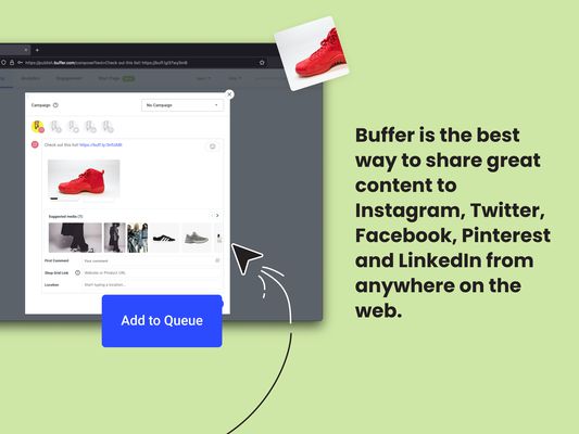 Buffer is the best way to share great content to Instagram, Twitter, Facebook, Pinterest and LinkedIn from anywhere on the web.