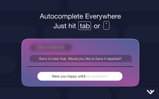 Sapling provides AI-powered autocomplete wherever you type.