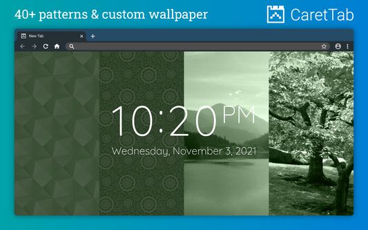 40+ patterns and custom wallpaper