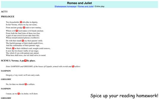Spice up your reading homework!