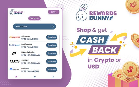 Shop and get cashback in Crypto or USD