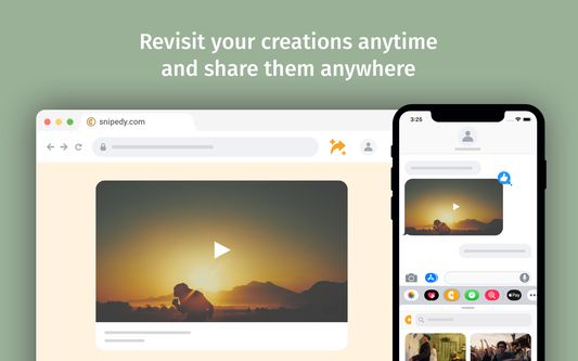 Revisit your creations anytime and share them anywhere