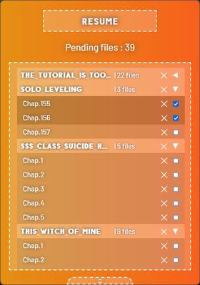 The pop-up window in extended mode on the second section with the filled queue. (EN)