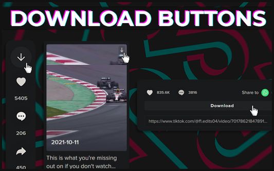 Various download buttons