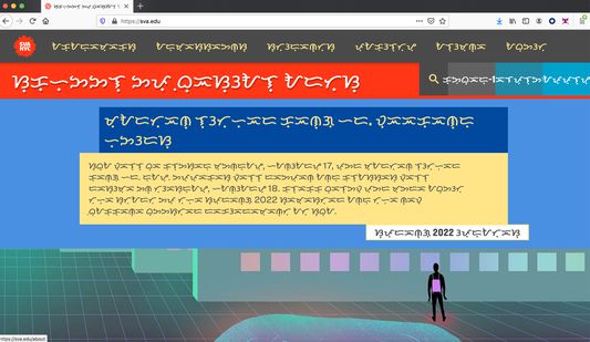 art homepage with text rendered in baybayin